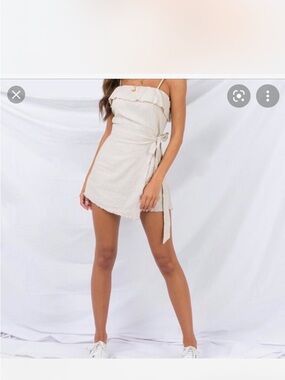 Princess Polly Cream Romper/Dress